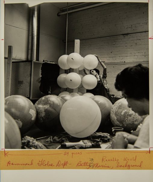 Globes being manufactured (Rand McNally and Company; 1930/1969)
[Newberry Library, Chicago]