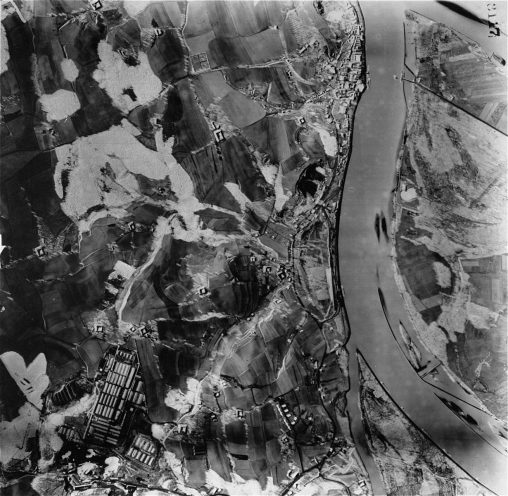 An aerial view of the Mauthausen area, 1943-45 [United States Holocaust Memorial Museum, courtesy of NARA, College Park]
