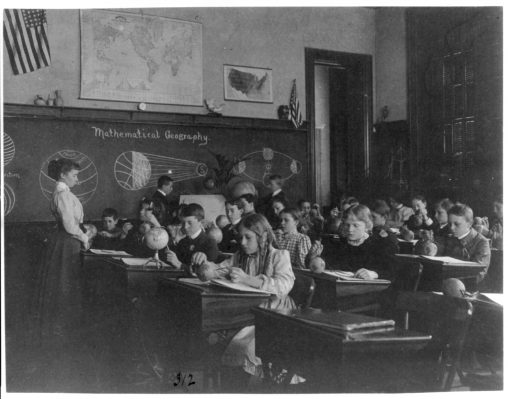 Washington, D.C. public school classroom scenes - "Mathematical geography." [Photo by Frances B. Johnson, 1899. Prints and Photographs Division, Library of Congress