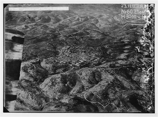 Aerial view of Jerusalem on 23 November 1917 [Matson Photographic Collection, Library of Congress]