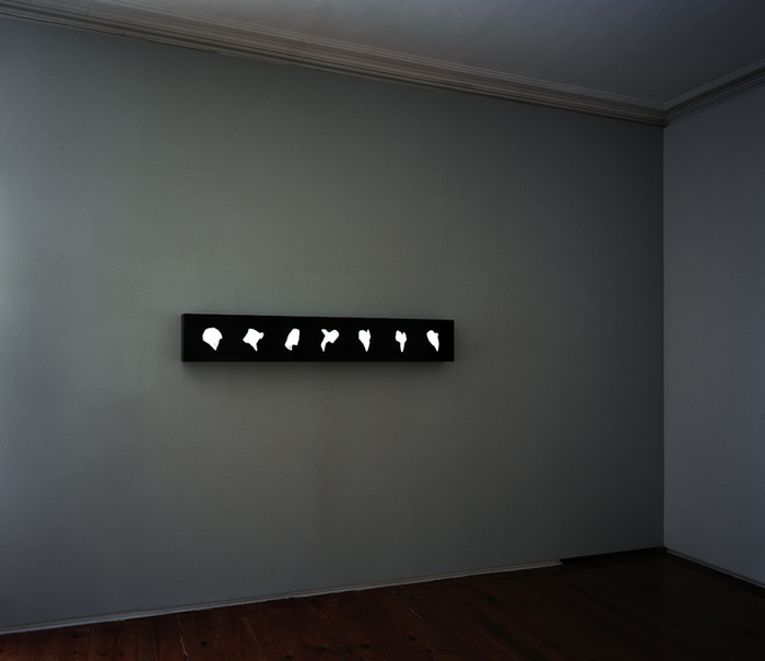 John, Frank and Friedrich (2009) Duratrans em caixa de luz, 25x160x20 cm. /  Duratrans on lightbox, 25x160x20 cm